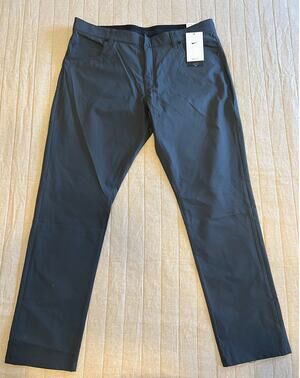 Nike Golf Pants Mens 36x32 Slim Fit Dri Fit Gray Performance Stretch DA3064-070
